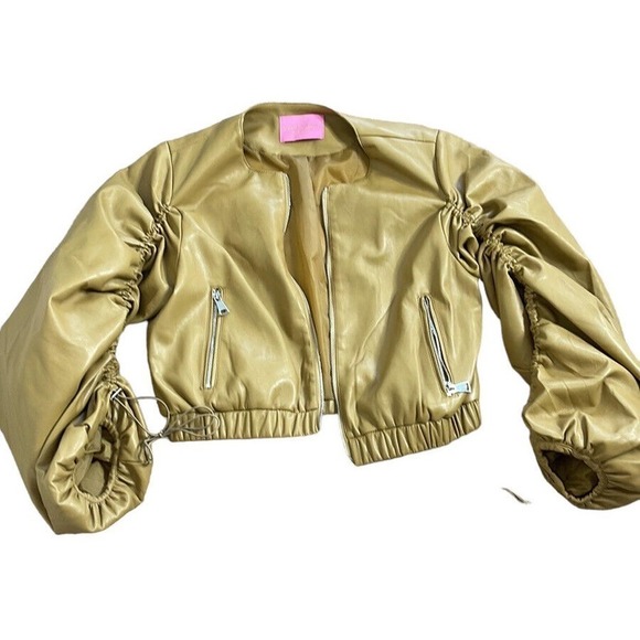 AZALEA‎ WANG STACKED VEGAN JACKET SIZE L - Picture 4 of 7